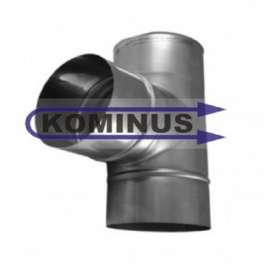 Odbočka - T-kus 90 st. v pr. 80 mm v hr. 0,5 mm, Komínová vložka nerez Kominus