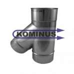 Odbočka T-kus 45 st. v pr. 120 mm v hr. 0,5 mm, Komínová vložka - Kominus